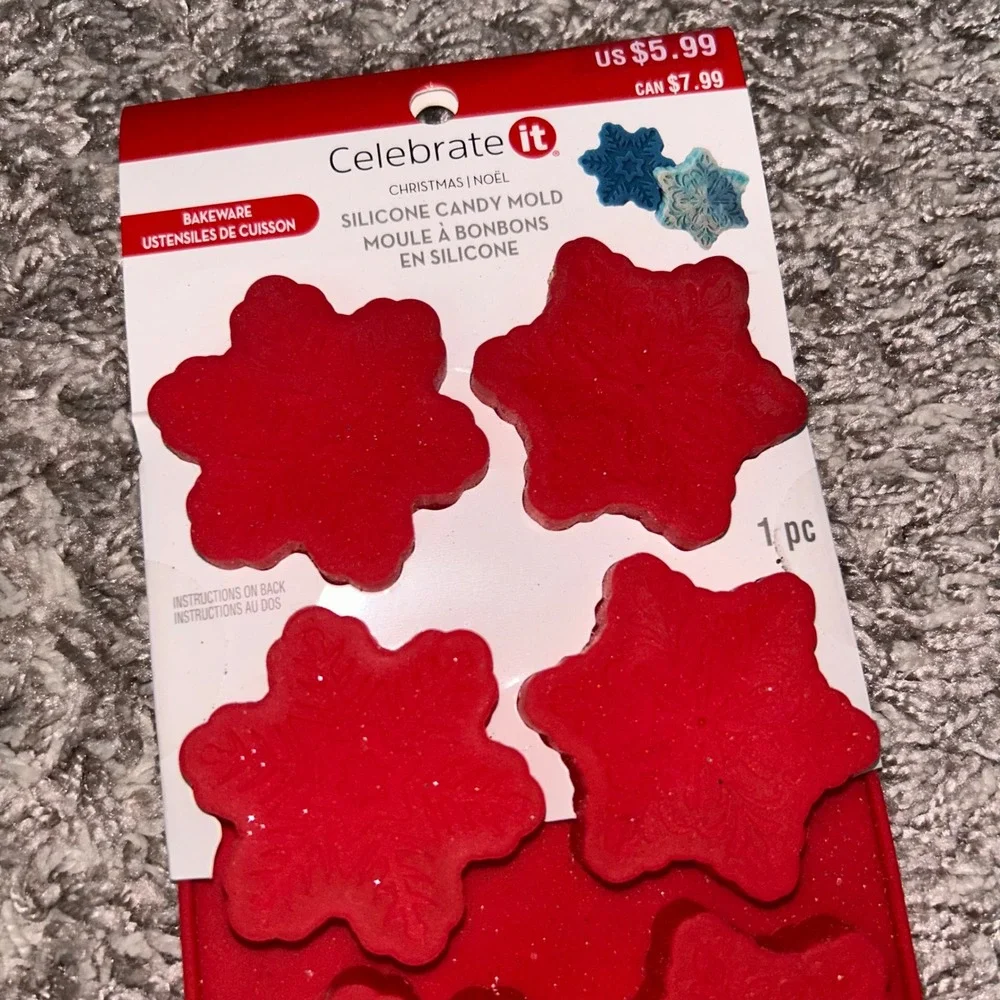 Celebrate It Christmas Silicone Candy Molds‎ Gingerbread Tree Snowflake